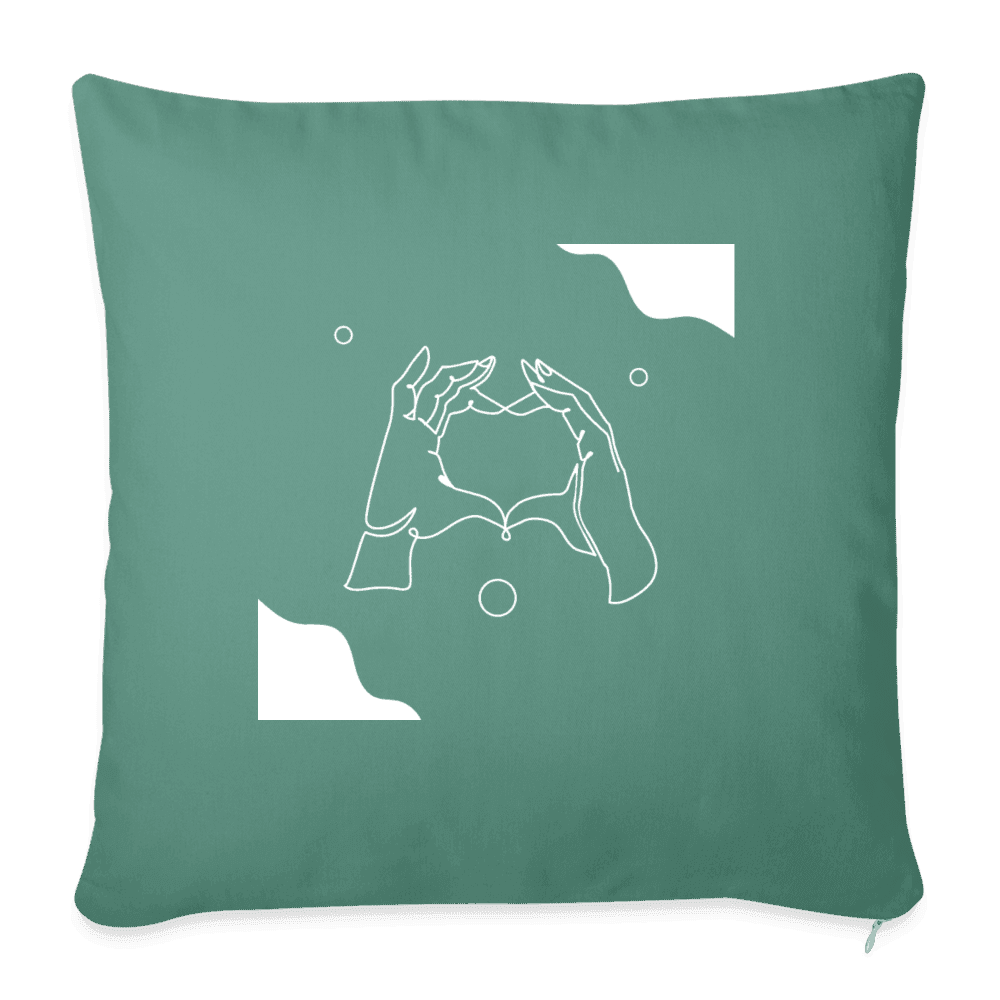 Sofakissenbezug 44 x 44 cm Herzförmige Hände – Kuschelige Kissenbezüge für Verliebte - Online Kaufhaus München