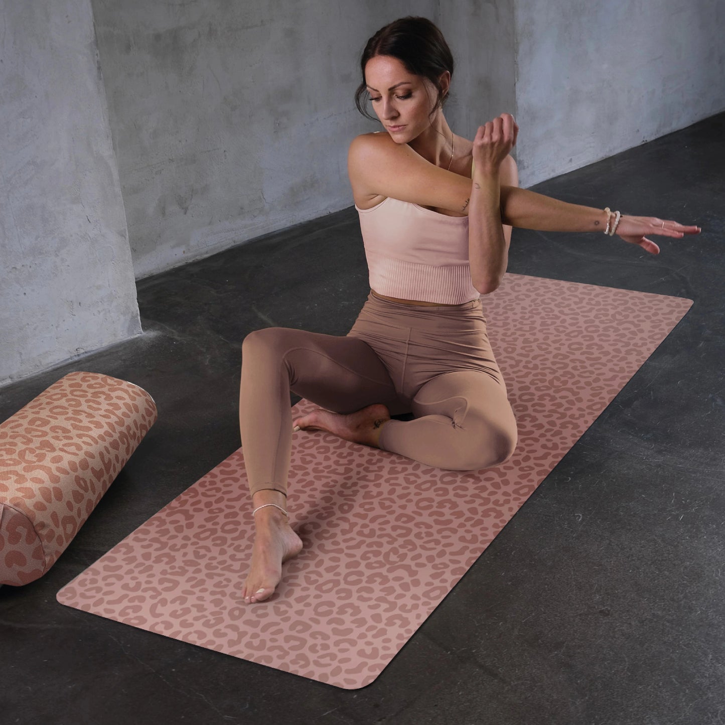 Advanced Grip Yogamatte - Rosé Wild Cat