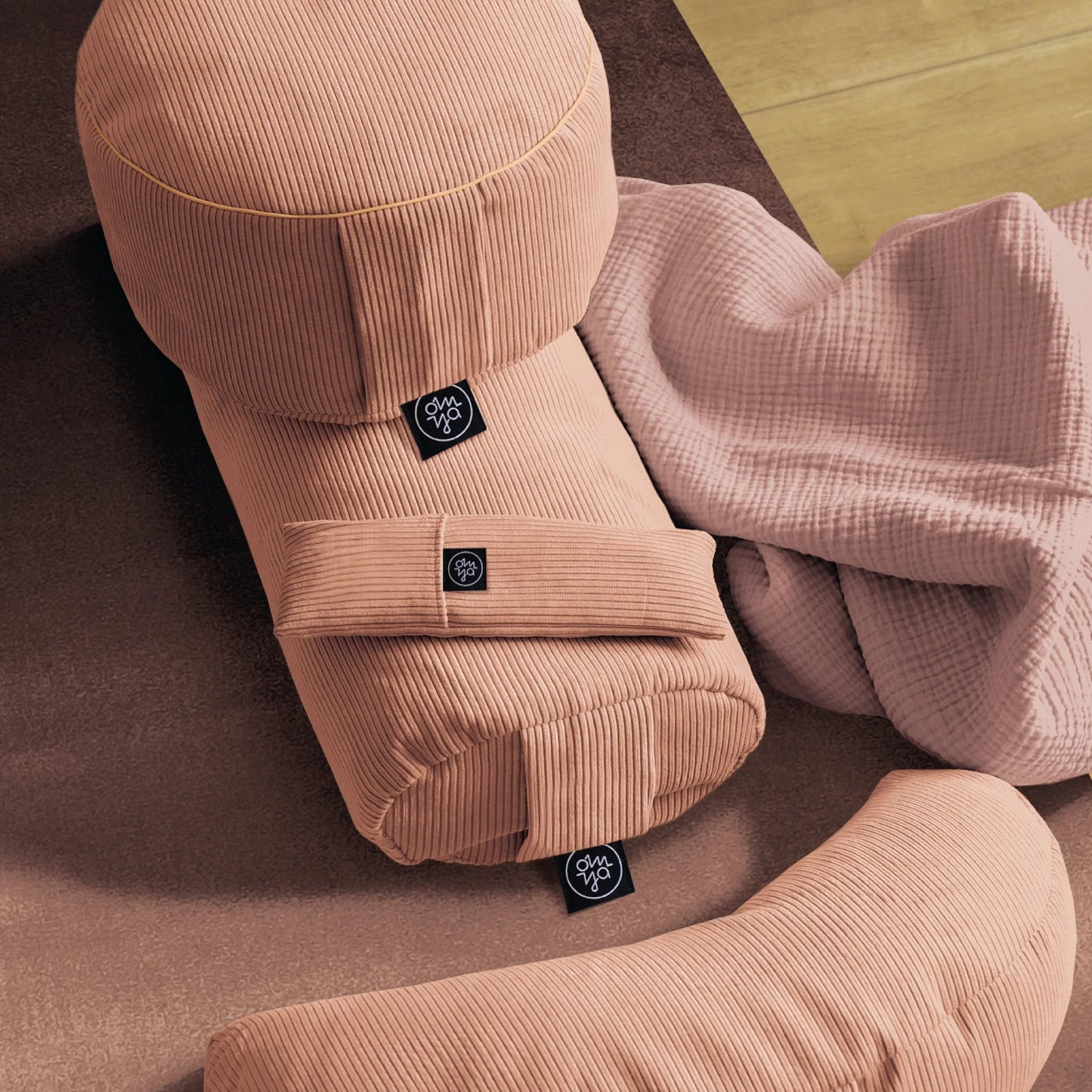 Design Yoga Bolster - Blush Cord