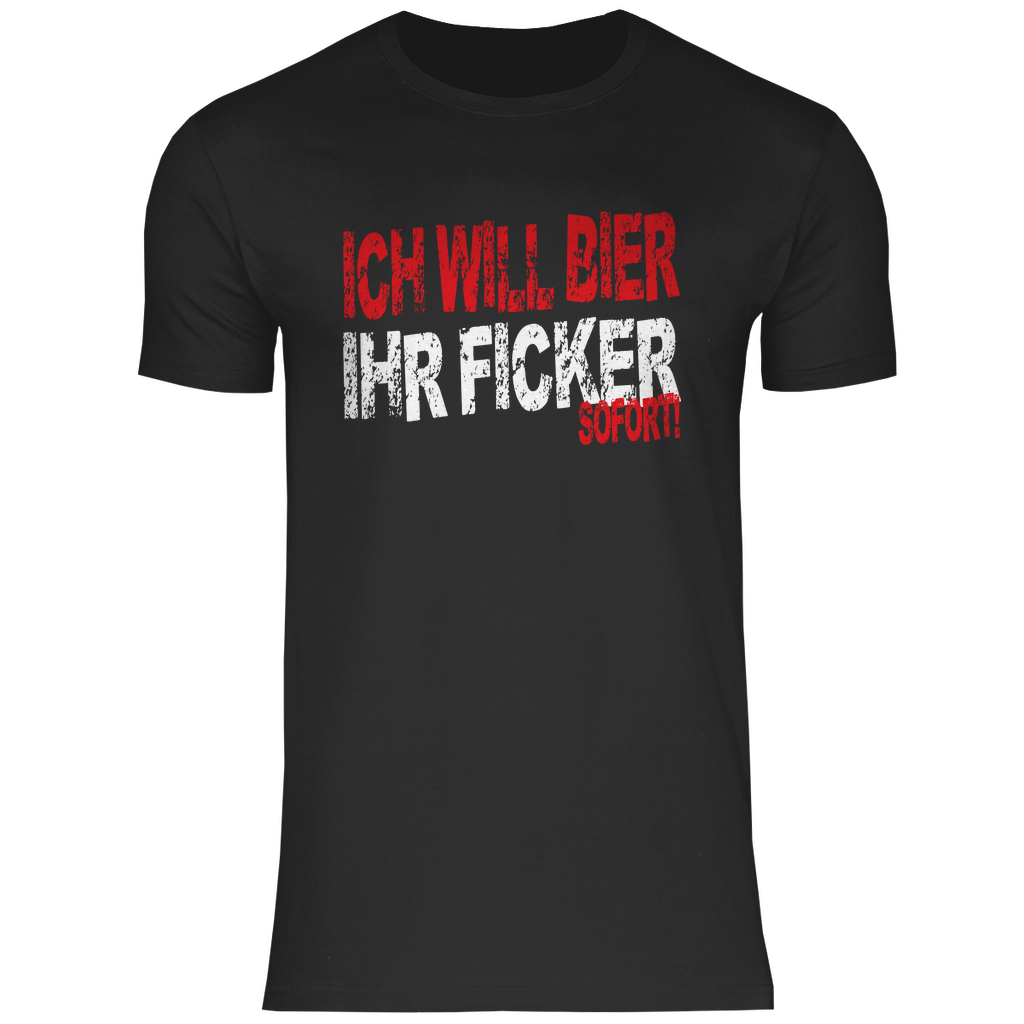 Herren T-Shirt Ich will Bier