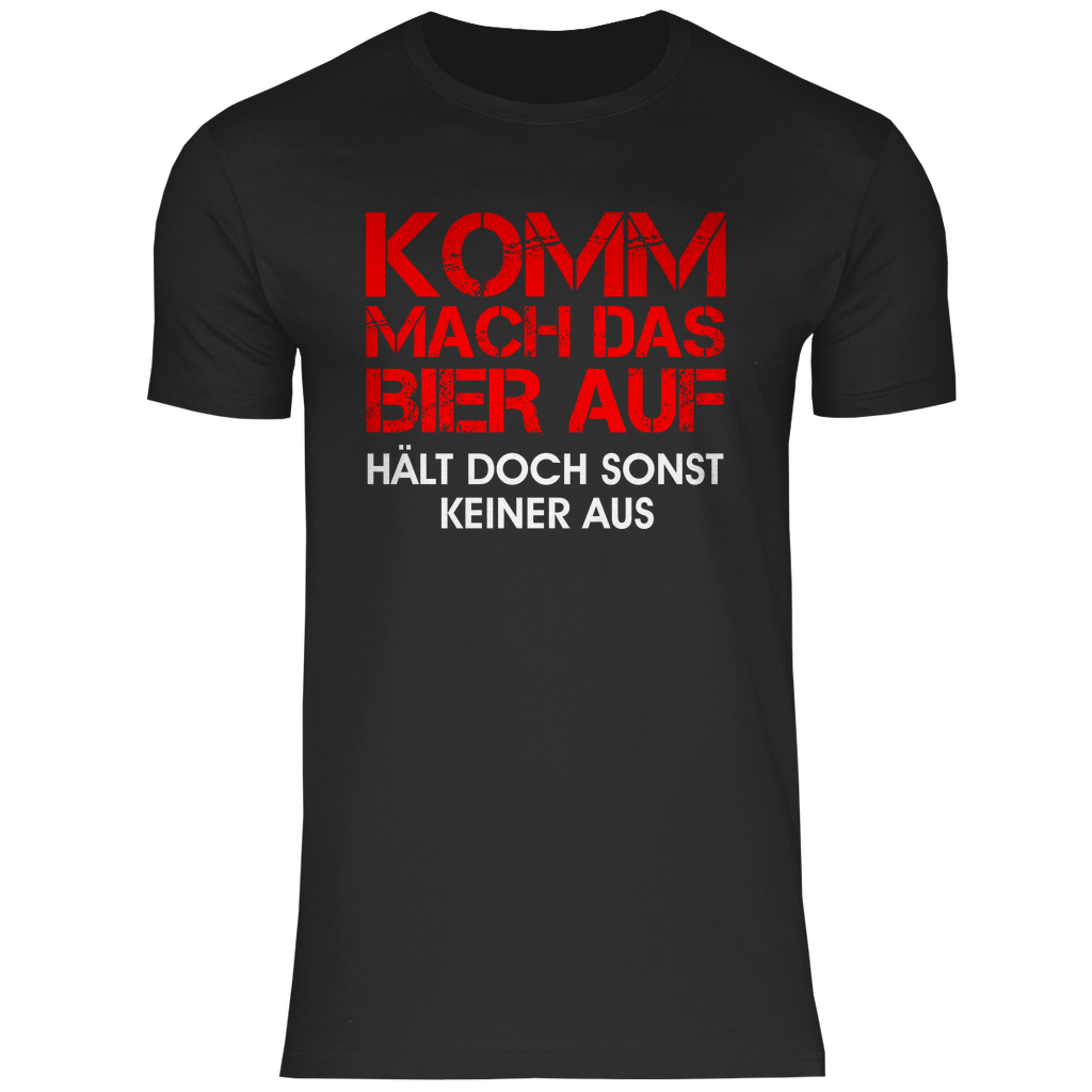 Herren T-Shirt Komm mach das Bier auf