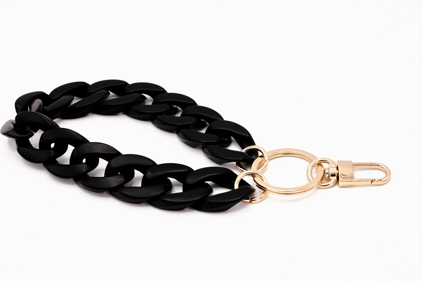 Schlüsselanhänger mit Karabiner Matt Schwarz