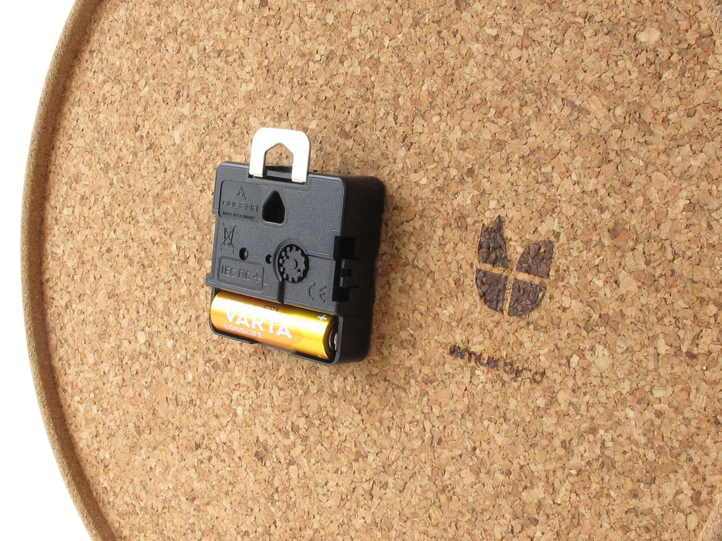 Wanduhr Wabi Sabi Denim rund 30 cm | Denim - Gold | Design: Osaka