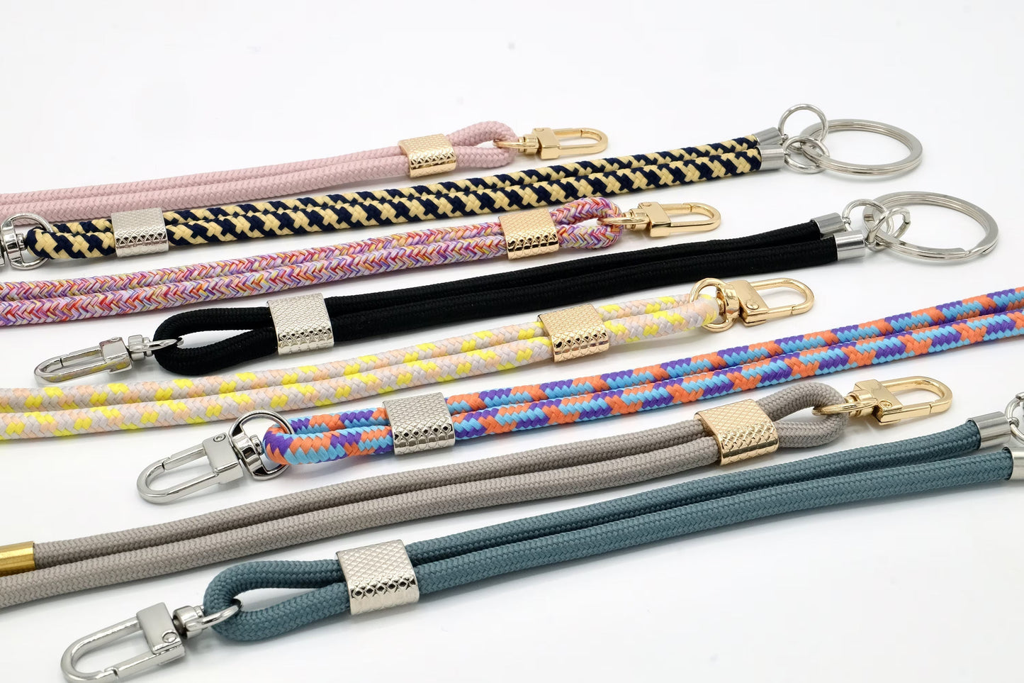 Schlüsselanhänger mit Karabiner Mint-Rosa