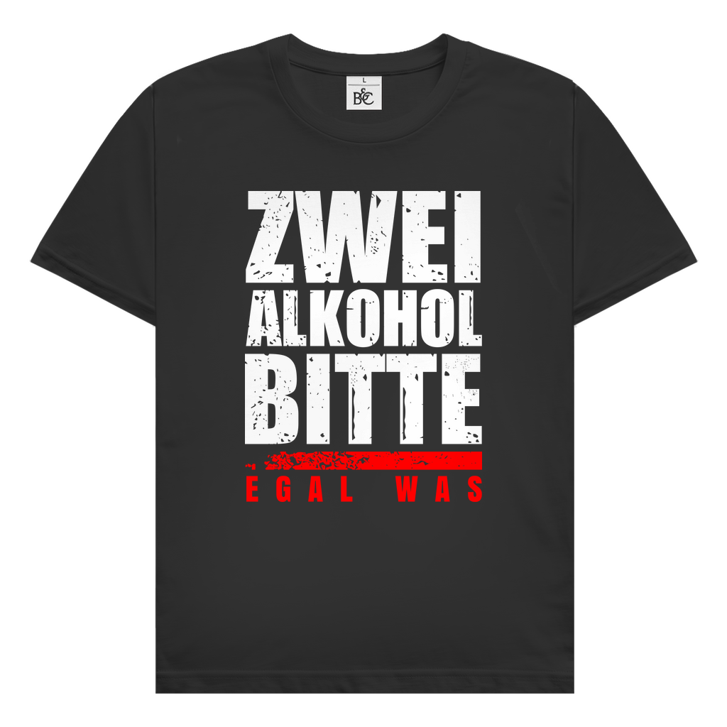 Herren T-Shirt Zwei Alkohol