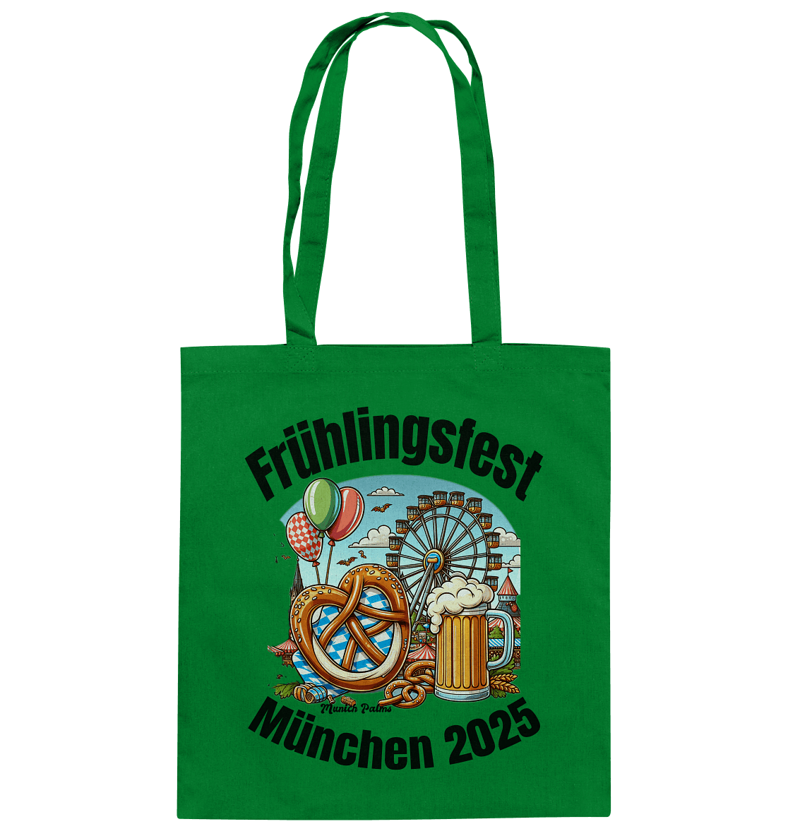 Frühlingsfest München 2025: Munich Palms Design - Baumwolltasche - Online Kaufhaus München