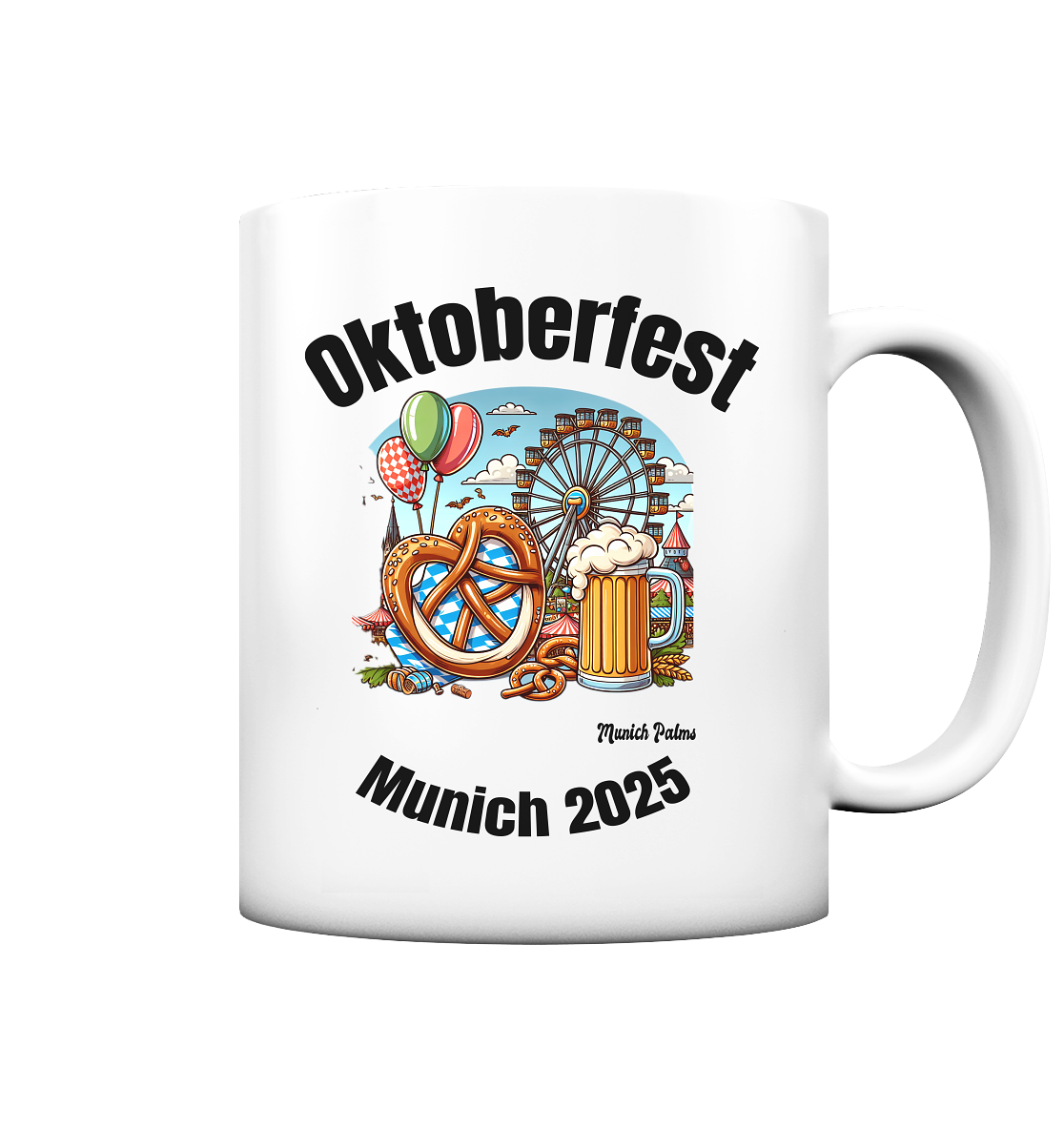 Oktoberfest Munich 2025 : Munich Palms Design - Tasse matt