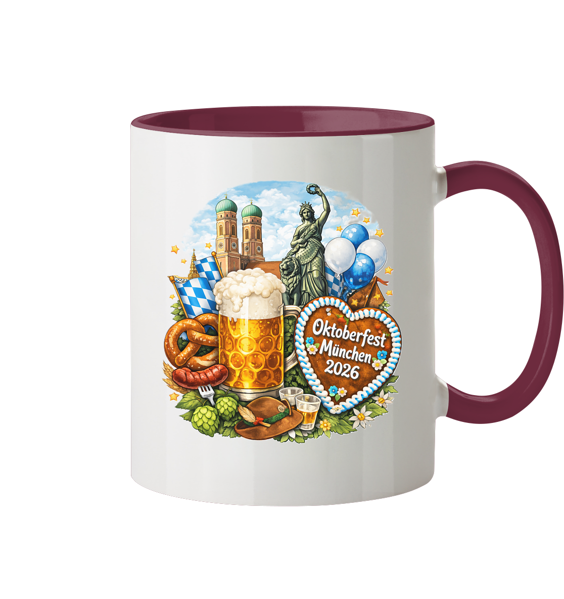 München Tasse "Oktoberfest 2026" | Design by Munich Palms - Tasse zweifarbig