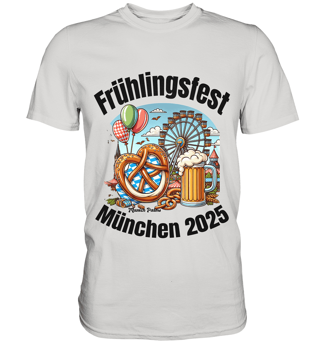 Frühlingsfest München 2025: Munich Palms Design - Premium Shirt - Online Kaufhaus München