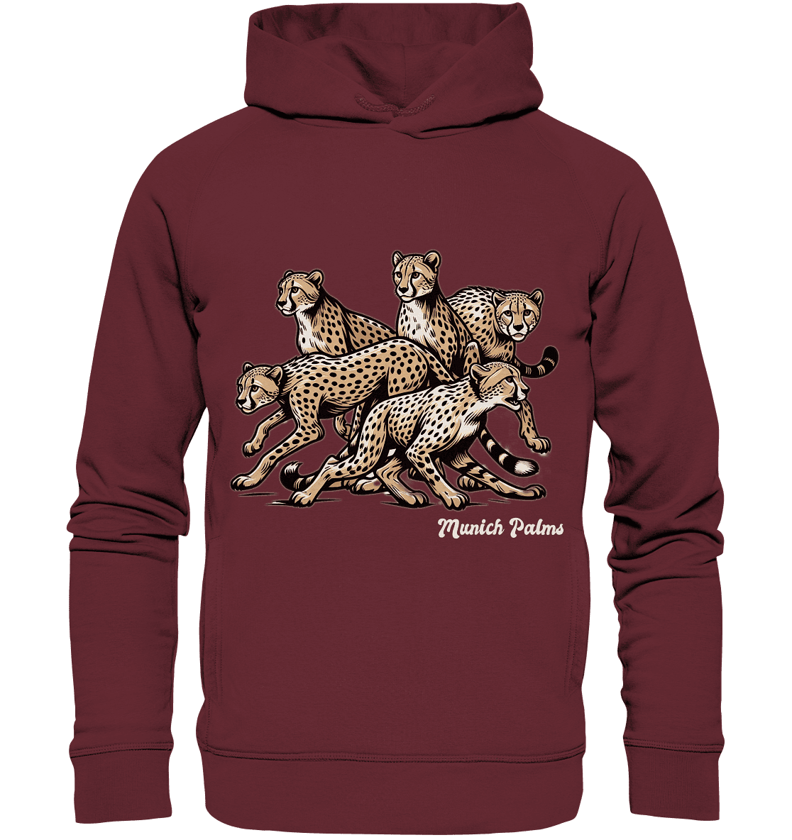 Geparden Rudel Design by Munich Palms - Organic Fashion Hoodie - Online Kaufhaus München