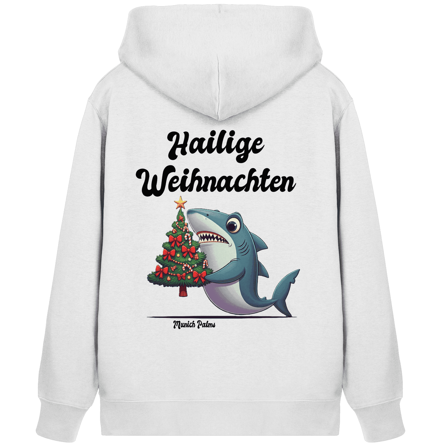 Hailige Weihnachten Haifisch mit Christbaum Design Munich Palms - Organic Zipper - Online Kaufhaus München