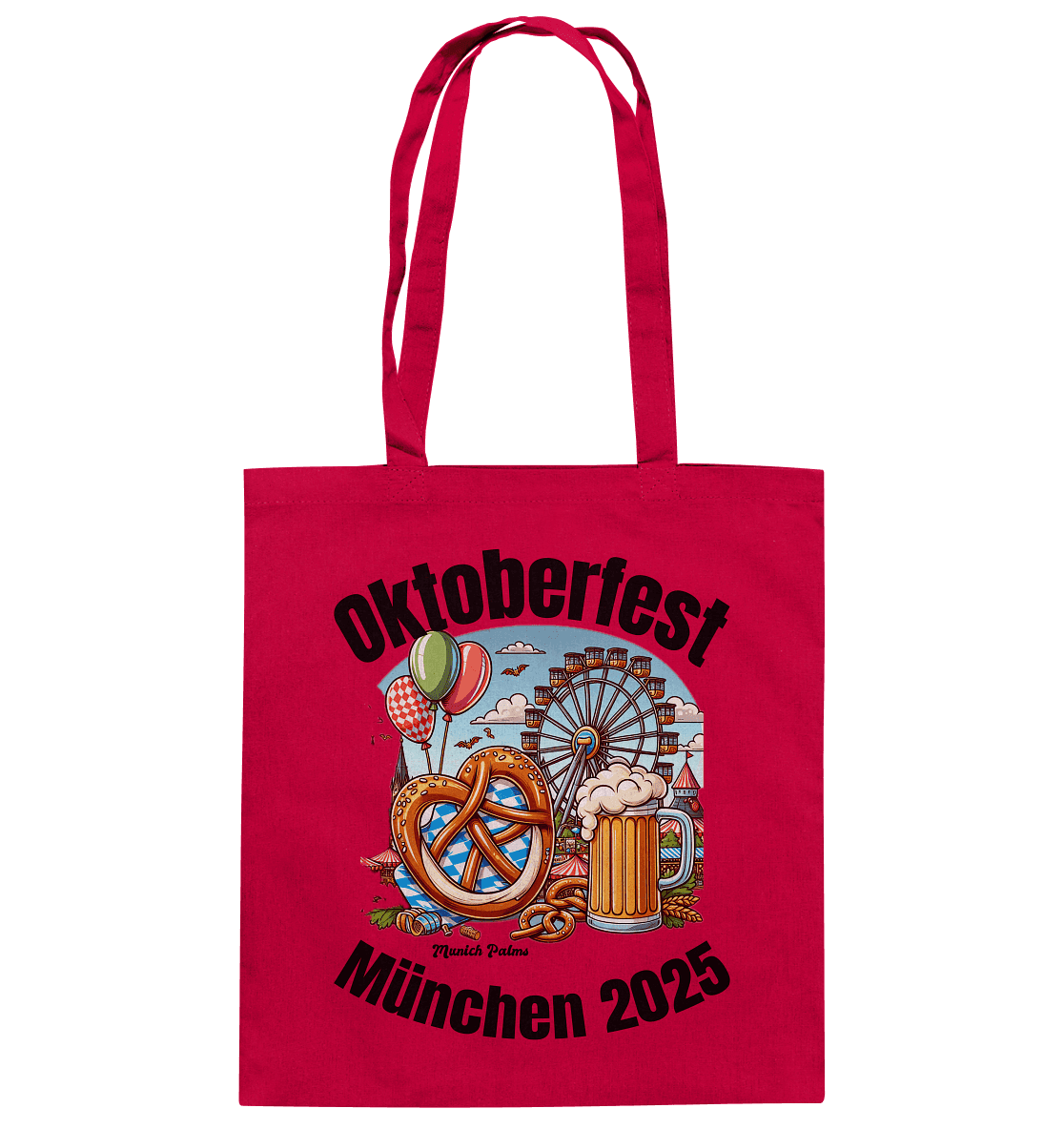 Oktoberfest München 2025 : Munich Palms Design - Organic Cotton Bag - Online Kaufhaus München