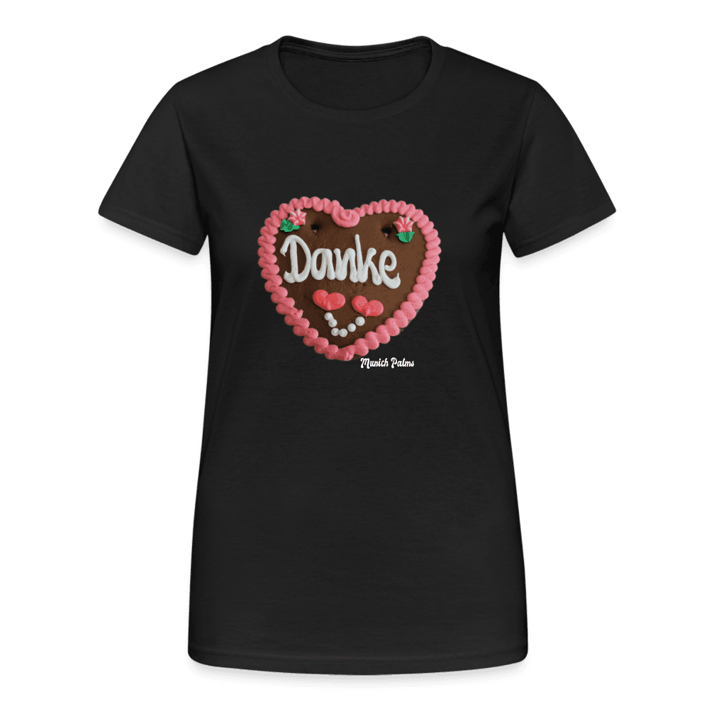 Damen Frauen Gildan Heavy T-Shirt Lebkuchenherz Danke - Munich Palms - Online Kaufhaus München