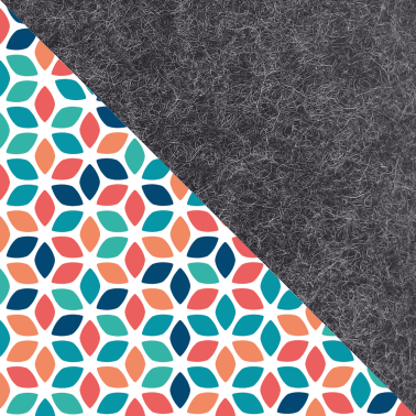 Handytasche für Xiaomi Redmi Note 11 | aus Filz und Bio-Baumwolle | anthrazit - colorful | Modell "LET"