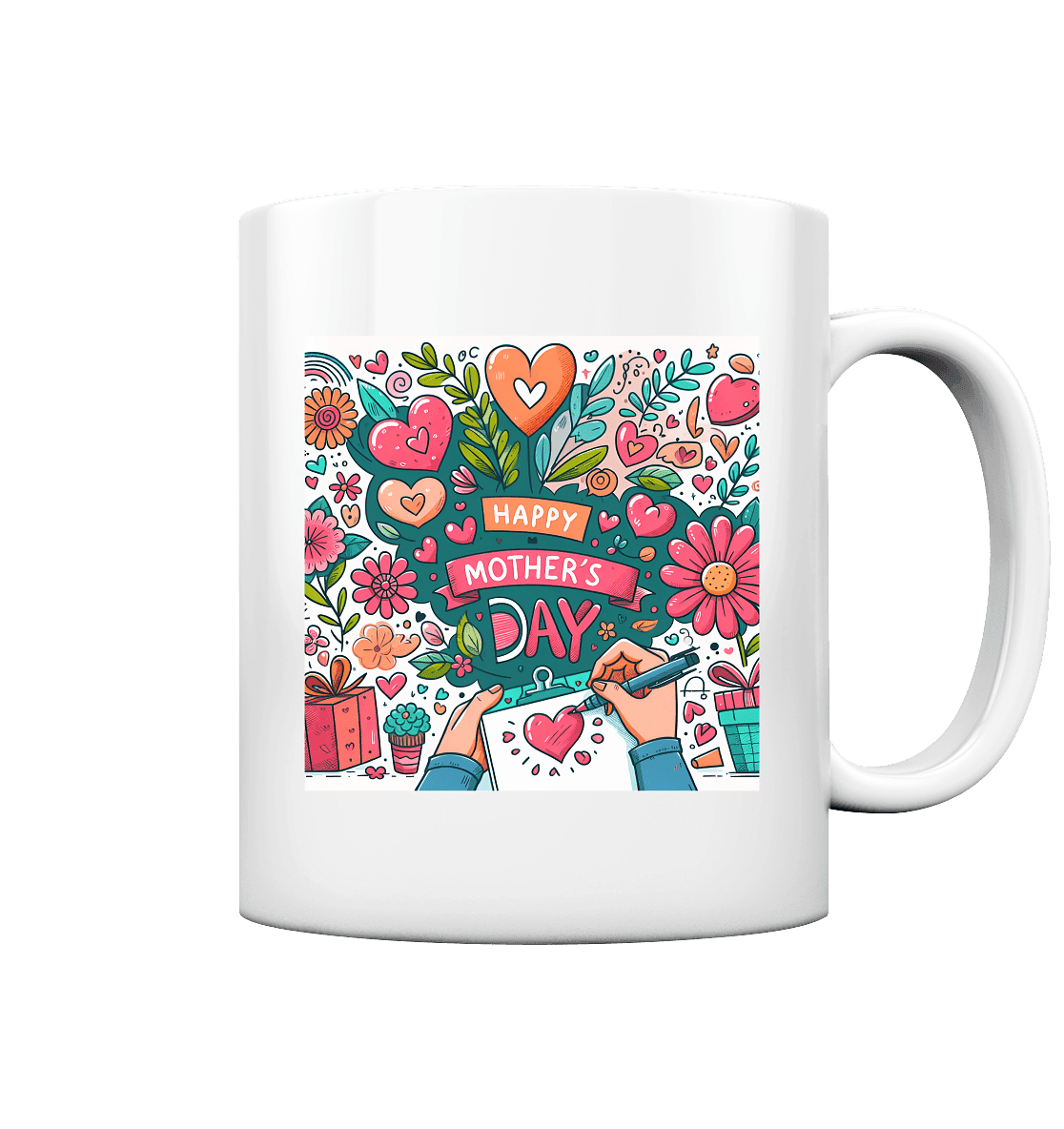 Zum Muttertag Happy Mother´s Day Design by Munich Palms - Tasse glossy - Online Kaufhaus München