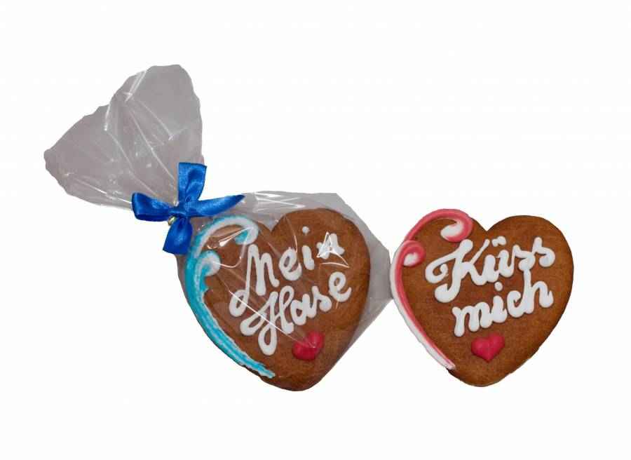 Mini-Lebkuchenherzen (10x10 cm) – Individuell beschriftbar - Online Kaufhaus München
