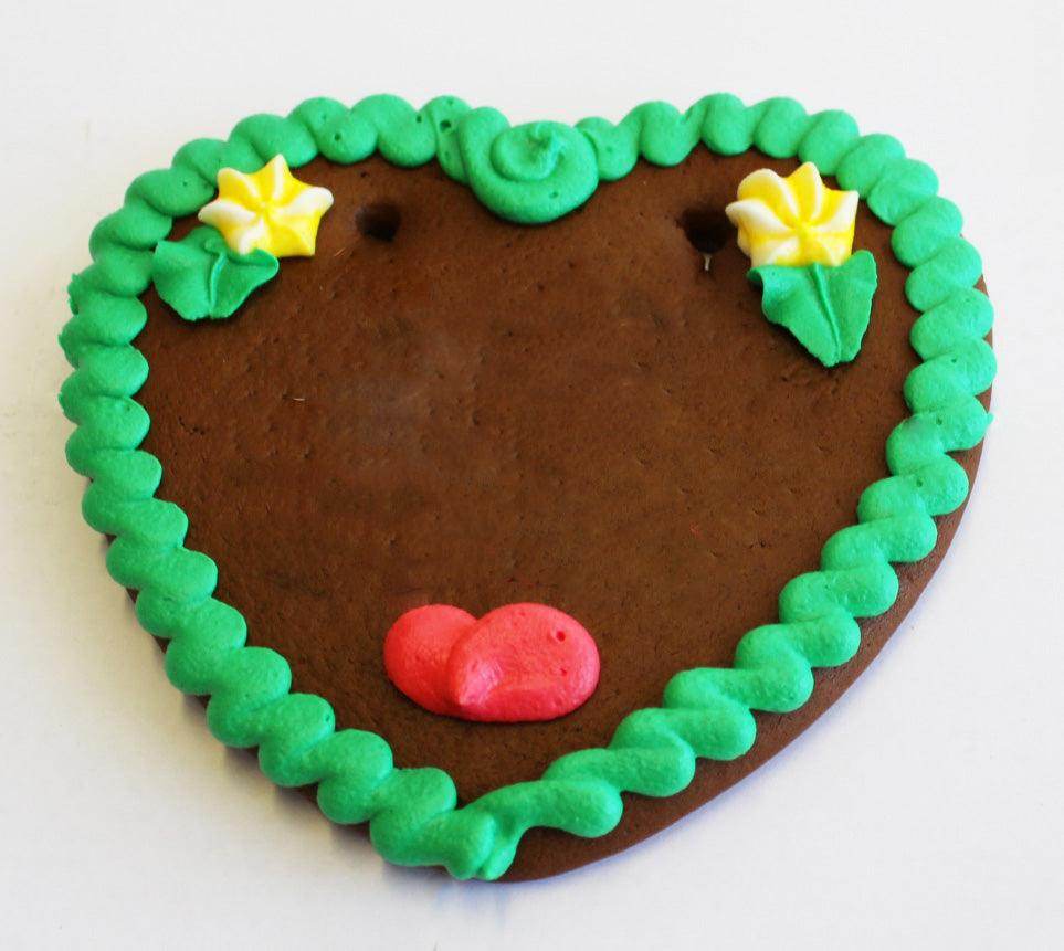 Persönliche Note: Lebkuchenherz Platzkarte 13 cm mit individuellem Text - Online Kaufhaus München