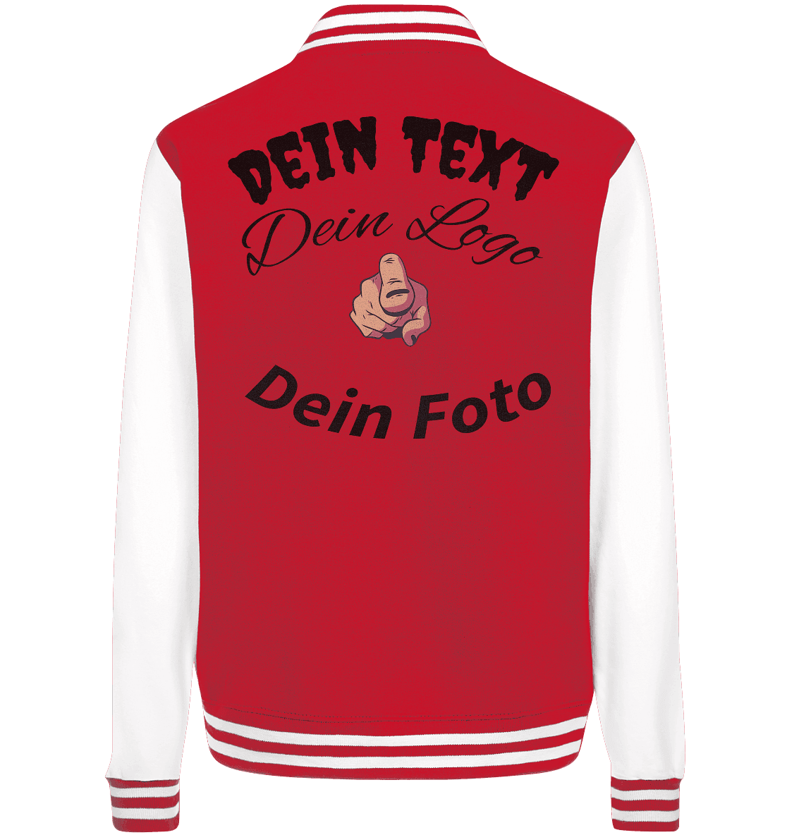 Dein Text ,Dein Logo,Dein Foto , Wunsch Design zum selbst gestalten - College Jacket - Online Kaufhaus München