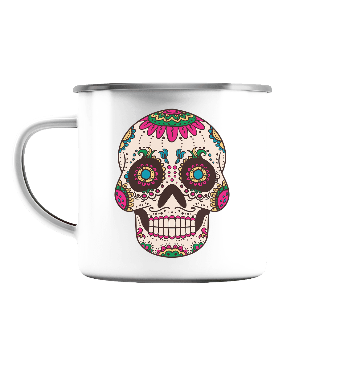 Skull Mouthcover Totenschädel Totenkopf - Emaille Tasse - Online Kaufhaus München