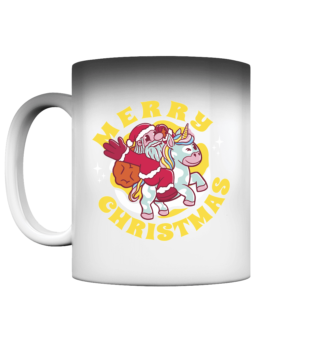 Nikolaus auf Einhorn reitend , Santa Claus Unicorn ,Merry Christmas - Magic Mug - Online Kaufhaus München