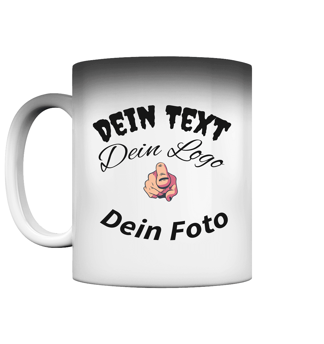 Dein Text ,Dein Logo,Dein Foto , Wunsch Design zum selbst gestalten - Magic Mug - Online Kaufhaus München