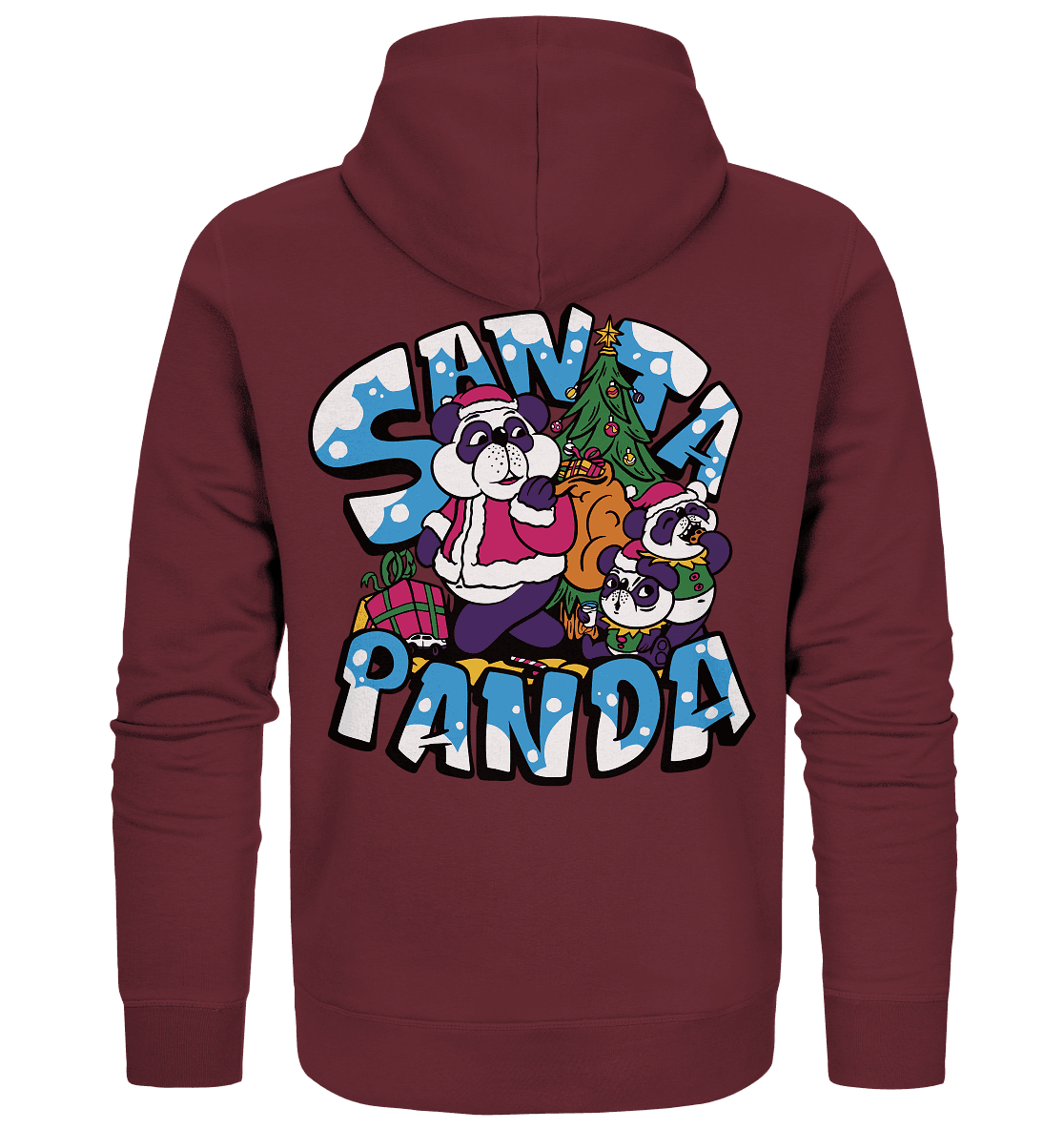 Weihnachten, Santa Panda , Nikolaus Panda ,Merry Christmas - Organic Zipper - Online Kaufhaus München