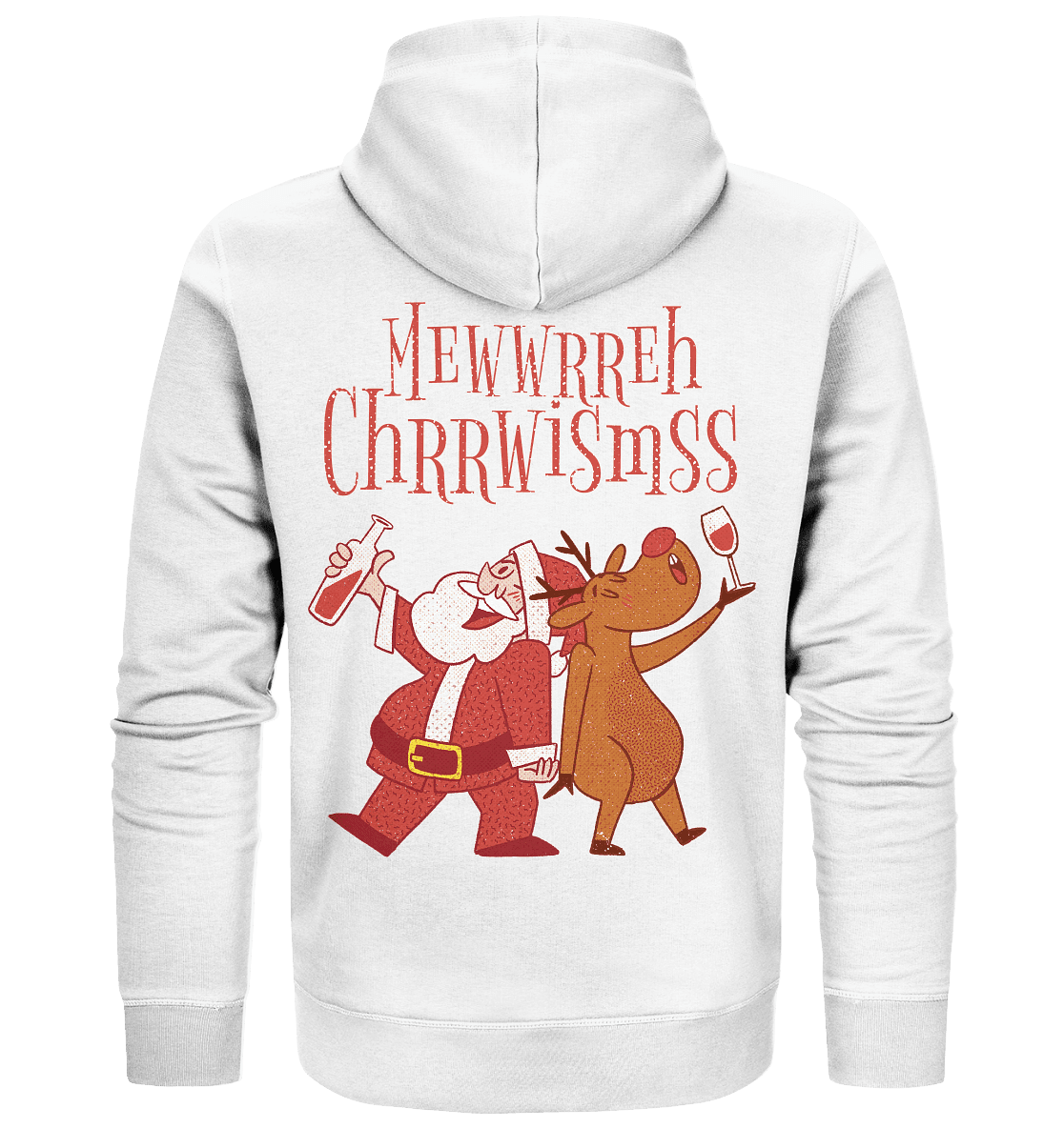 Betrunkerner Nikolaus mit Rentier - Organic Zipper - Online Kaufhaus München