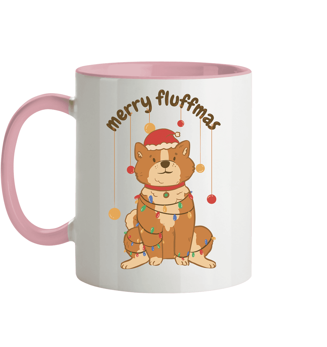Weihnachtliches Motiv Fun Merry Fluffmas - Tasse zweifarbig - Online Kaufhaus München