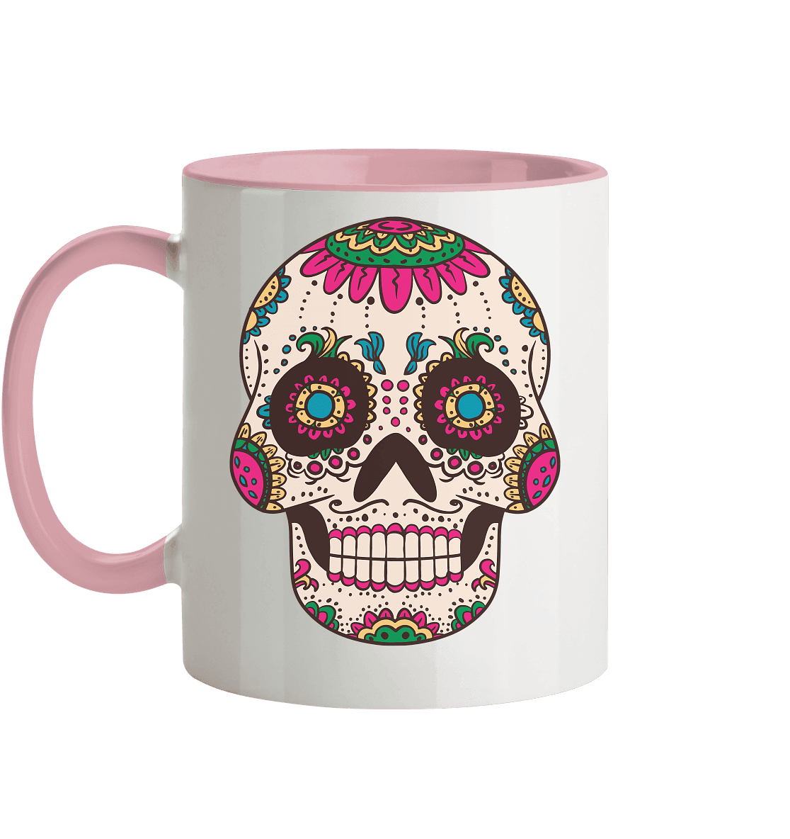 Skull Mouthcover Totenschädel Totenkopf - Tasse zweifarbig - Online Kaufhaus München