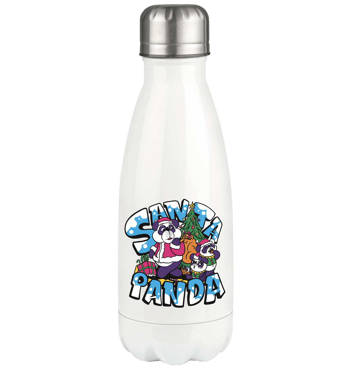 Weihnachten, Santa Panda , Nikolaus Panda ,Merry Christmas - Thermoflasche 350ml - Online Kaufhaus München
