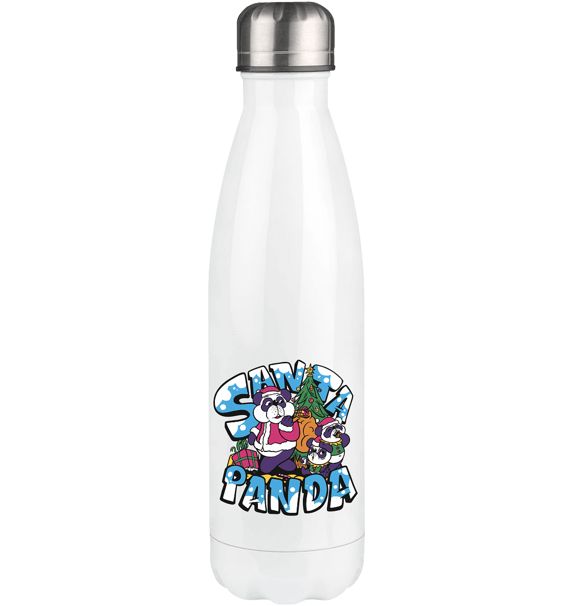 Weihnachten, Santa Panda , Nikolaus Panda ,Merry Christmas - Thermoflasche 500ml - Online Kaufhaus München