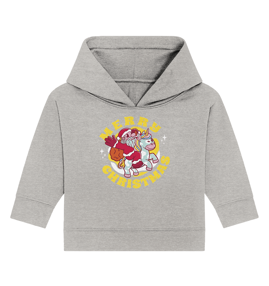 Reitender Nikolaus,Merry Christmas, Frohe Weihnachten - Baby Organic Hoodie - Online Kaufhaus München