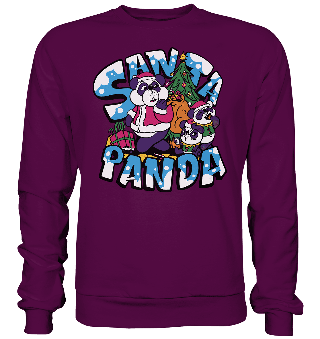 Weihnachten, Santa Panda , Nikolaus Panda ,Merry Christmas - Basic Sweatshirt - Online Kaufhaus München