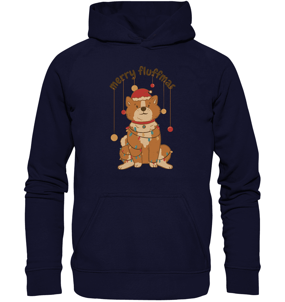 Weihnachtliches Motiv Fun Merry Fluffmas - Basic Unisex Hoodie XL - Online Kaufhaus München