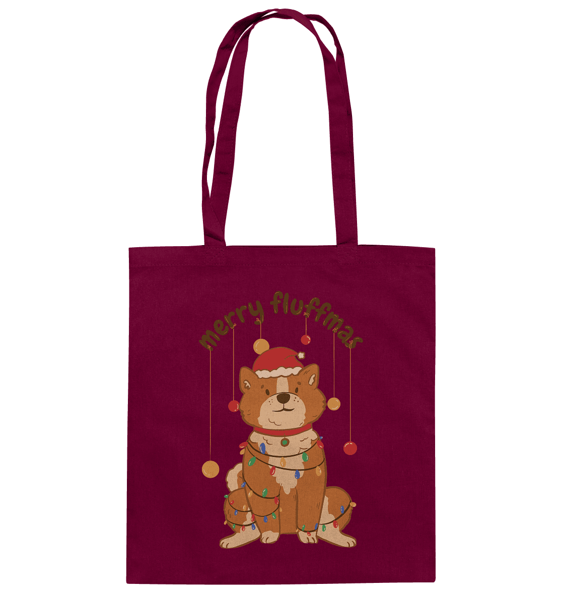 Weihnachtliches Motiv Fun Merry Fluffmas - Baumwolltasche - Online Kaufhaus München