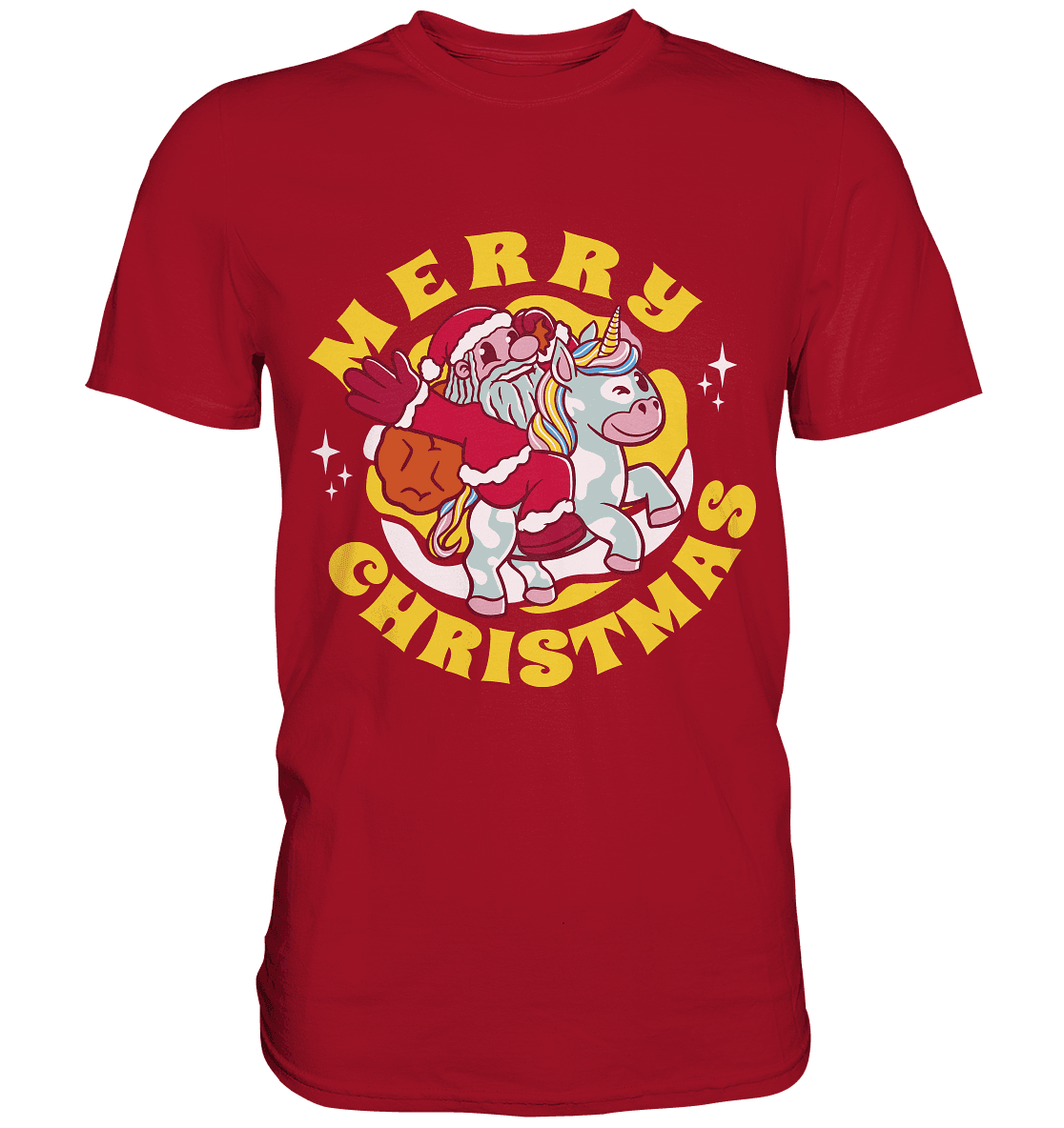 Nikolaus auf Einhorn reitend , Santa Claus Unicorn ,Merry Christmas - Classic Shirt - Online Kaufhaus München
