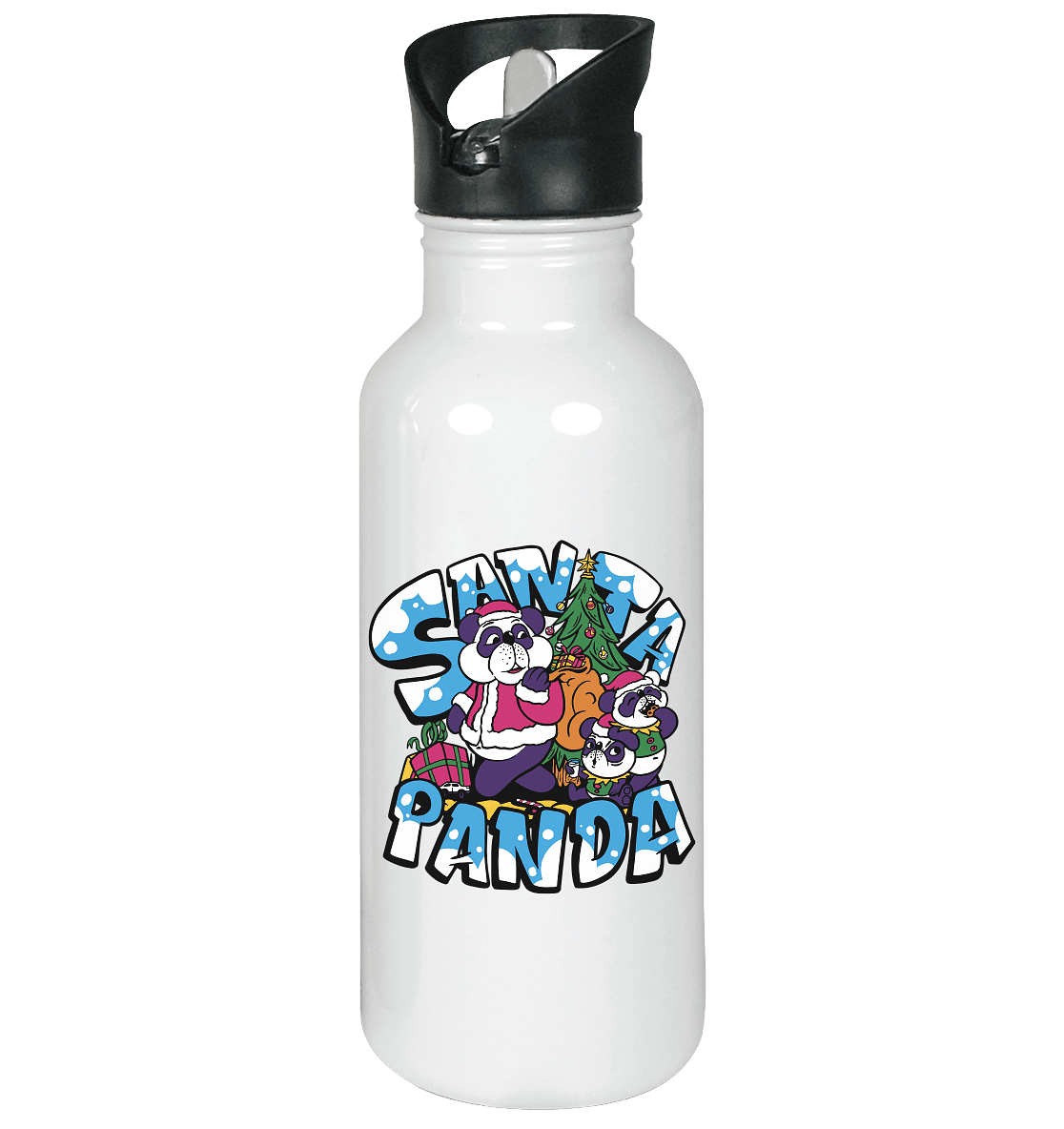 Weihnachten, Santa Panda , Nikolaus Panda ,Merry Christmas - Edelstahl-Trinkflasche - Online Kaufhaus München