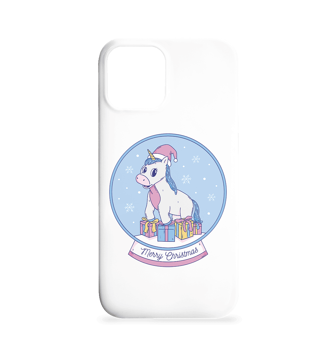 Weihnachten , Weihnachtskugel mit Einhorn , Unicorn Merry Christmas - Iphone 12 / 12 Pro Handyhülle - Online Kaufhaus München