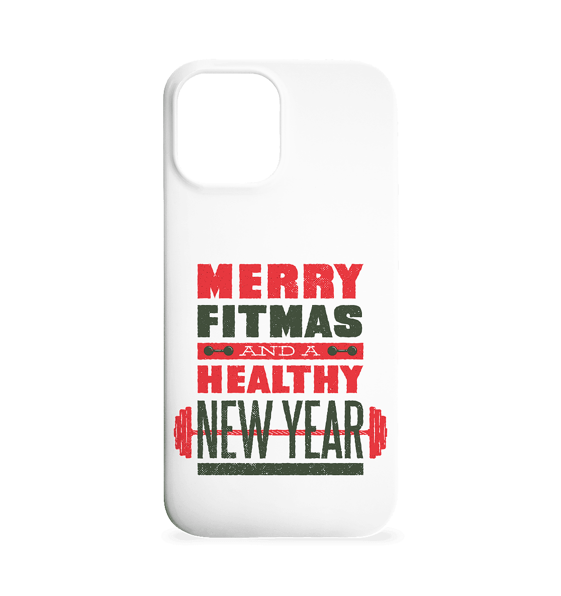 Weihnachtliches Design, Gym, Merry Fitmas and a Healthy New Year - Iphone 12 Max Handyhülle - Online Kaufhaus München