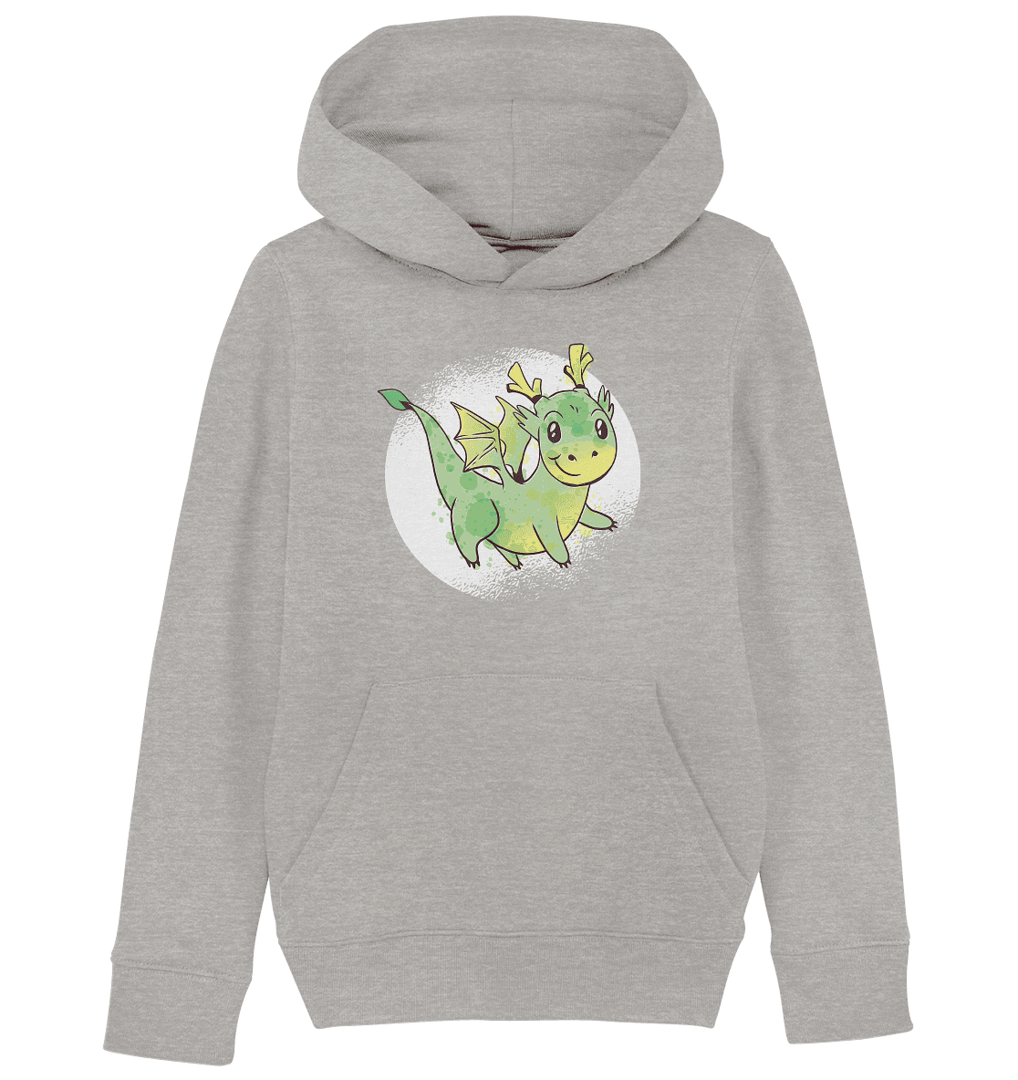 Kleiner grüner Drache ,der Liebling der Kinder - Kids Organic Hoodie - Online Kaufhaus München