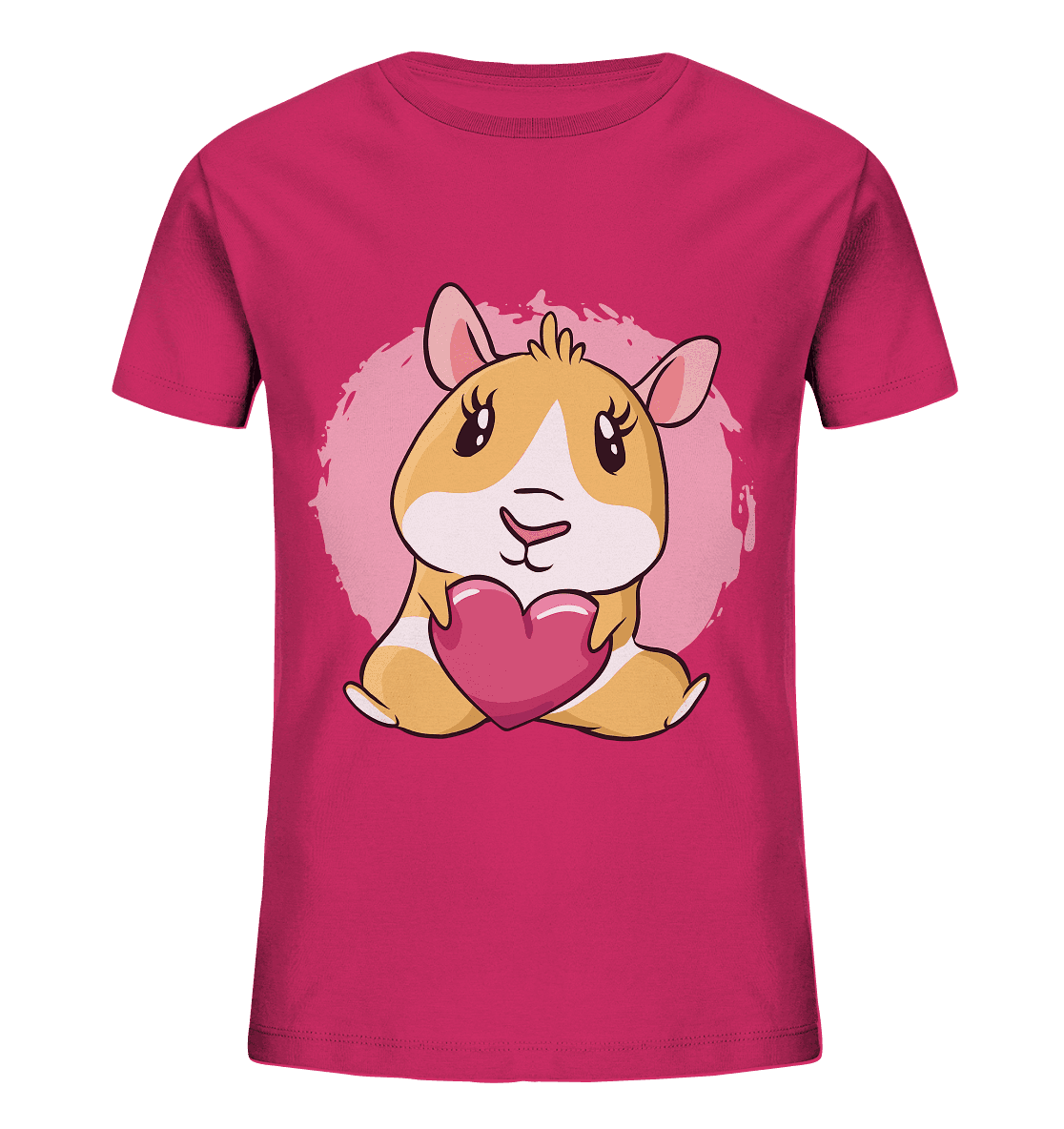 Meerschweinchen mit Herz , süßes KInder herzliches Motiv , - Kids Organic Shirt - Online Kaufhaus München