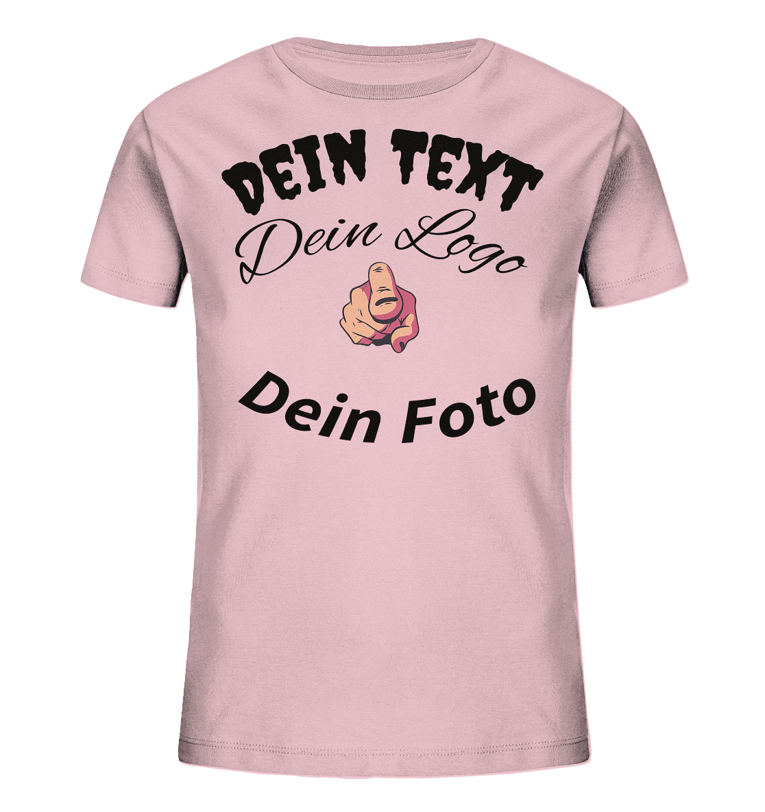 Dein Text ,Dein Logo,Dein Foto , Wunsch Design zum selbst gestalten - Kids Organic Shirt - Online Kaufhaus München
