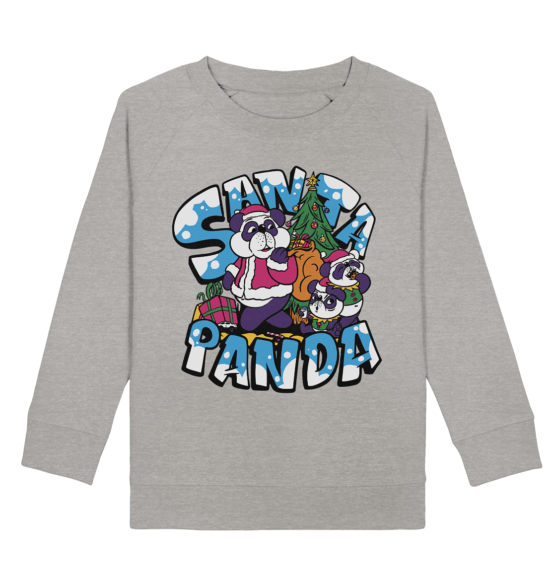 Weihnachten, Santa Panda , Nikolaus Panda ,Merry Christmas - Kids Organic Sweatshirt - Online Kaufhaus München