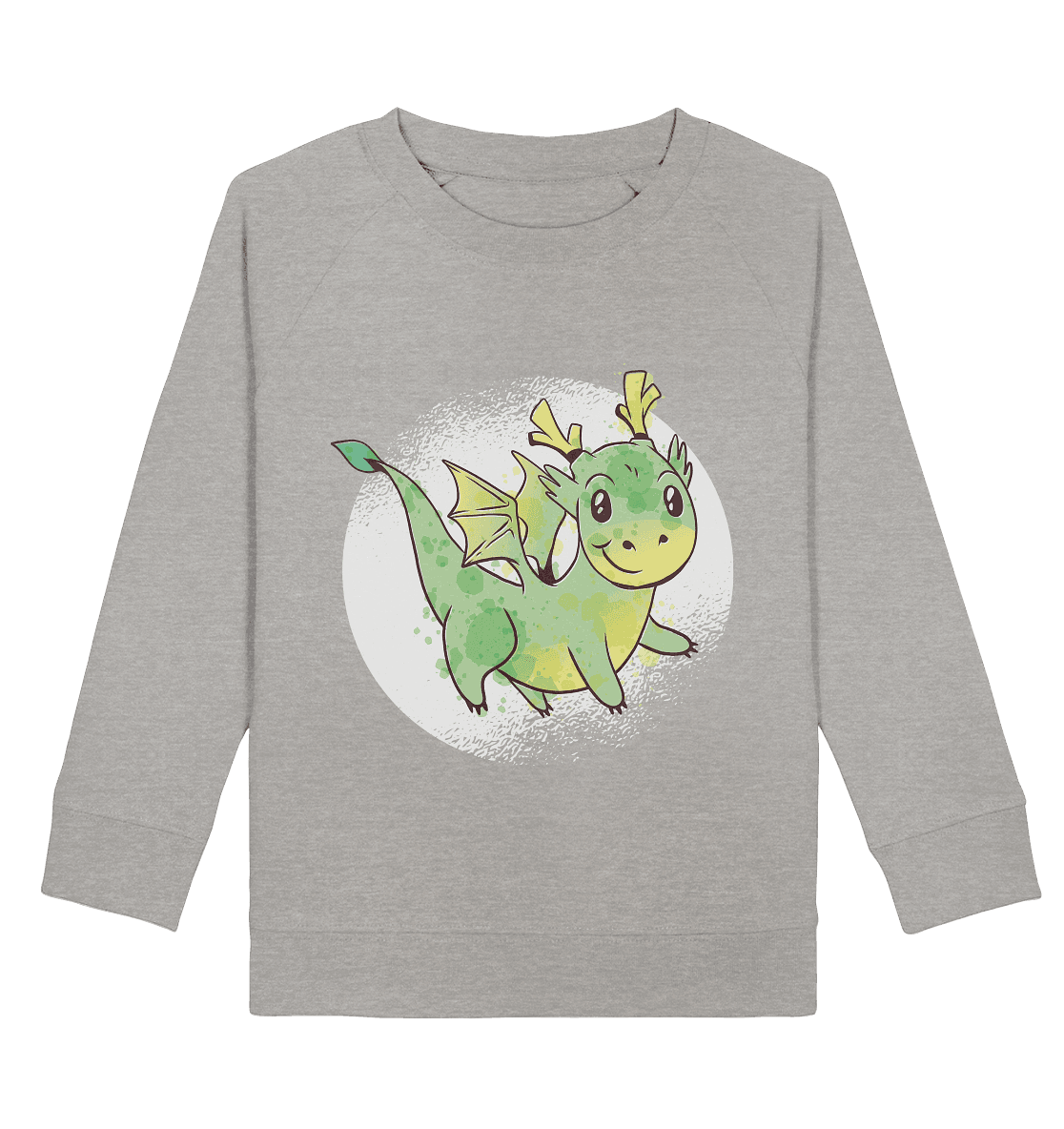 Kleiner grüner Drache ,der Liebling der Kinder - Kids Organic Sweatshirt - Online Kaufhaus München