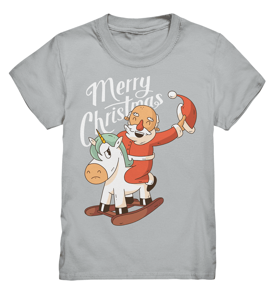 Weihnachten Nikolaus am Schaukelpferd Merry Christmas - Kids Premium Shirt - Online Kaufhaus München
