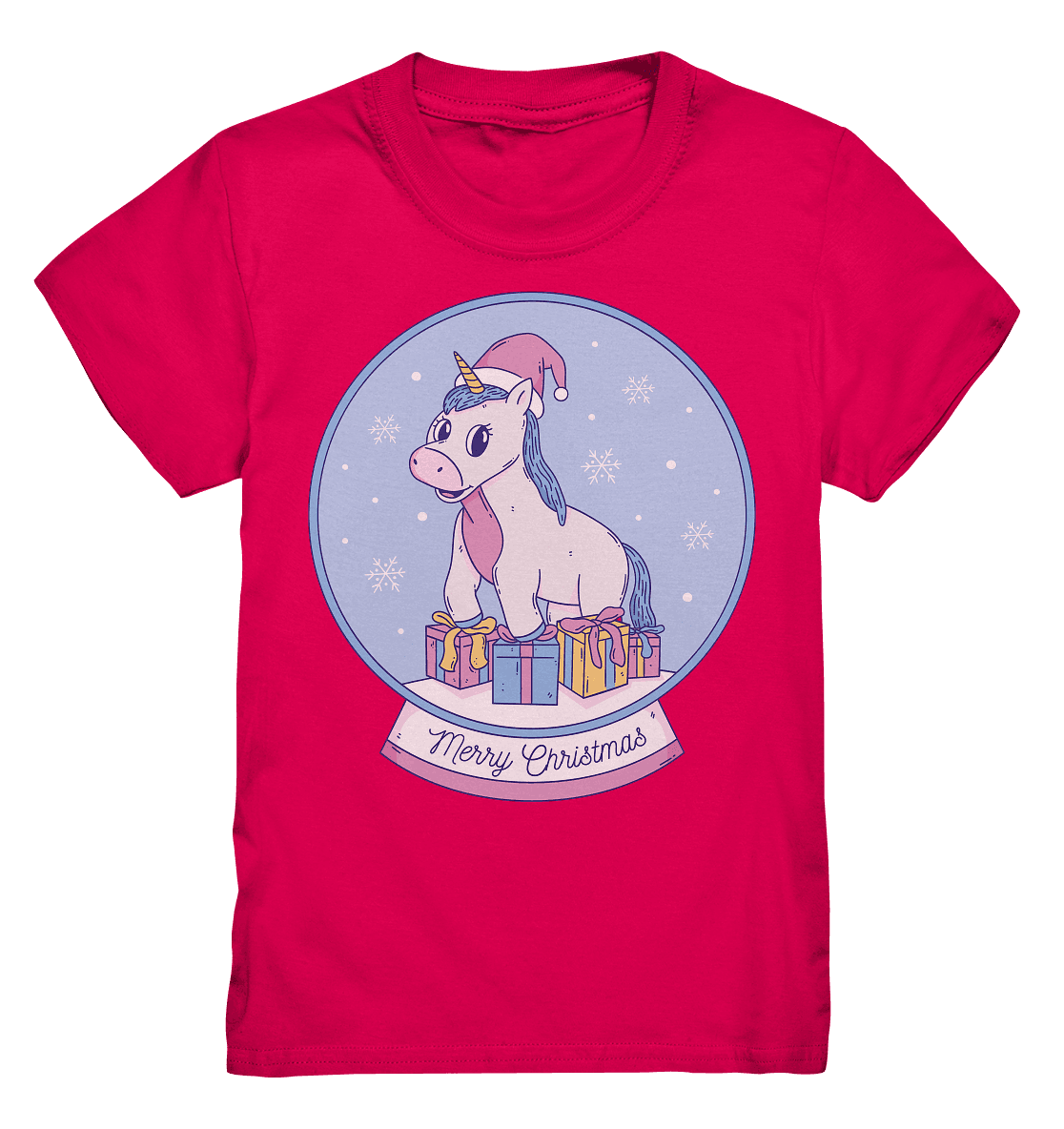 Weihnachten , Weihnachtskugel mit Einhorn , Unicorn Merry Christmas - Kids Premium Shirt - Online Kaufhaus München