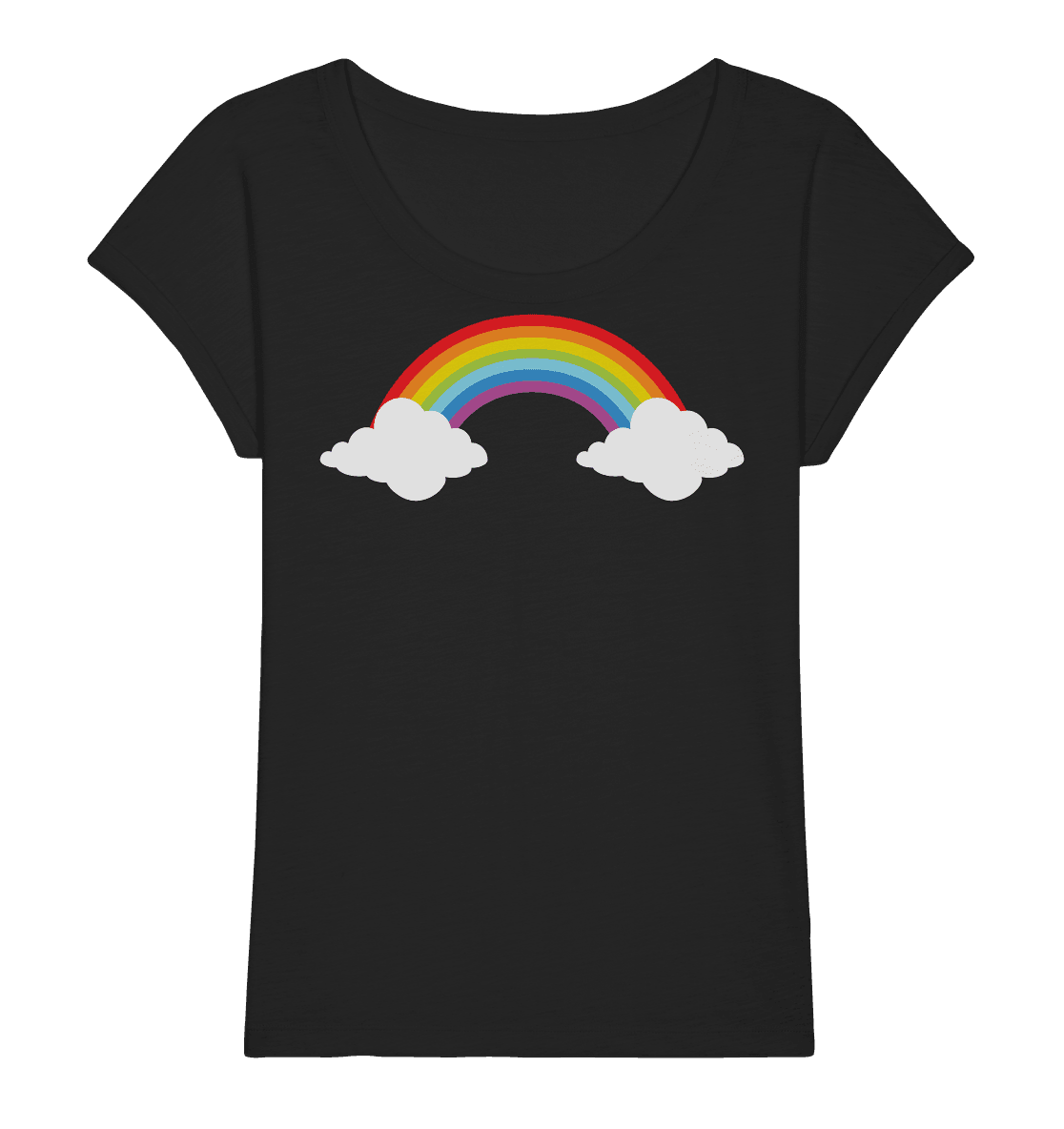 Regenbogen mit Wolken - Ladies Organic Slub Shirt - Online Kaufhaus München