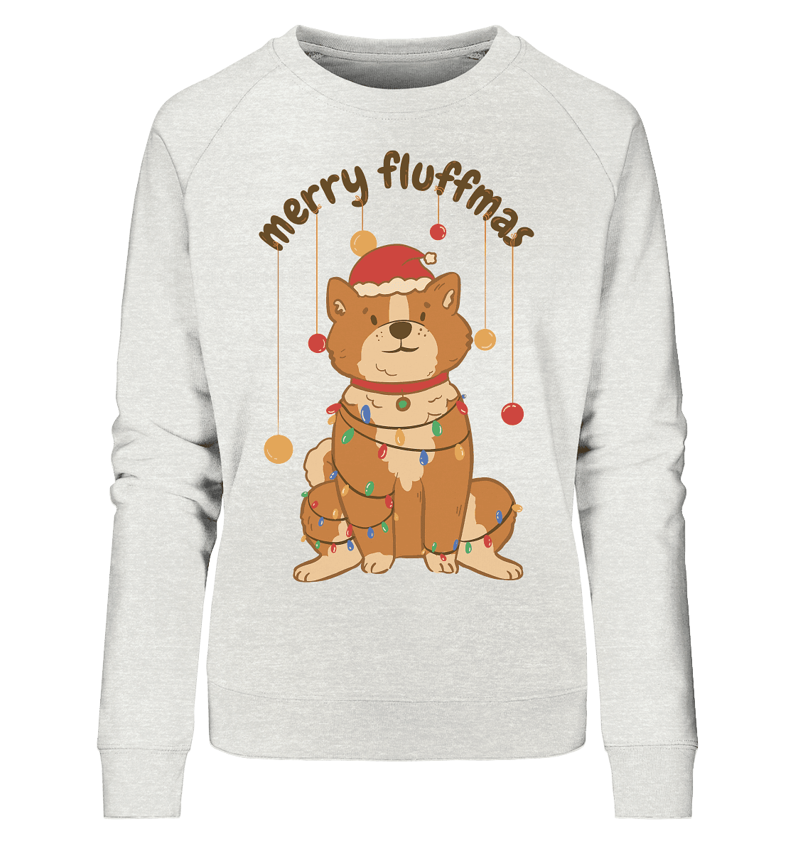 Weihnachtliches Motiv Fun Merry Fluffmas - Ladies Organic Sweatshirt - Online Kaufhaus München