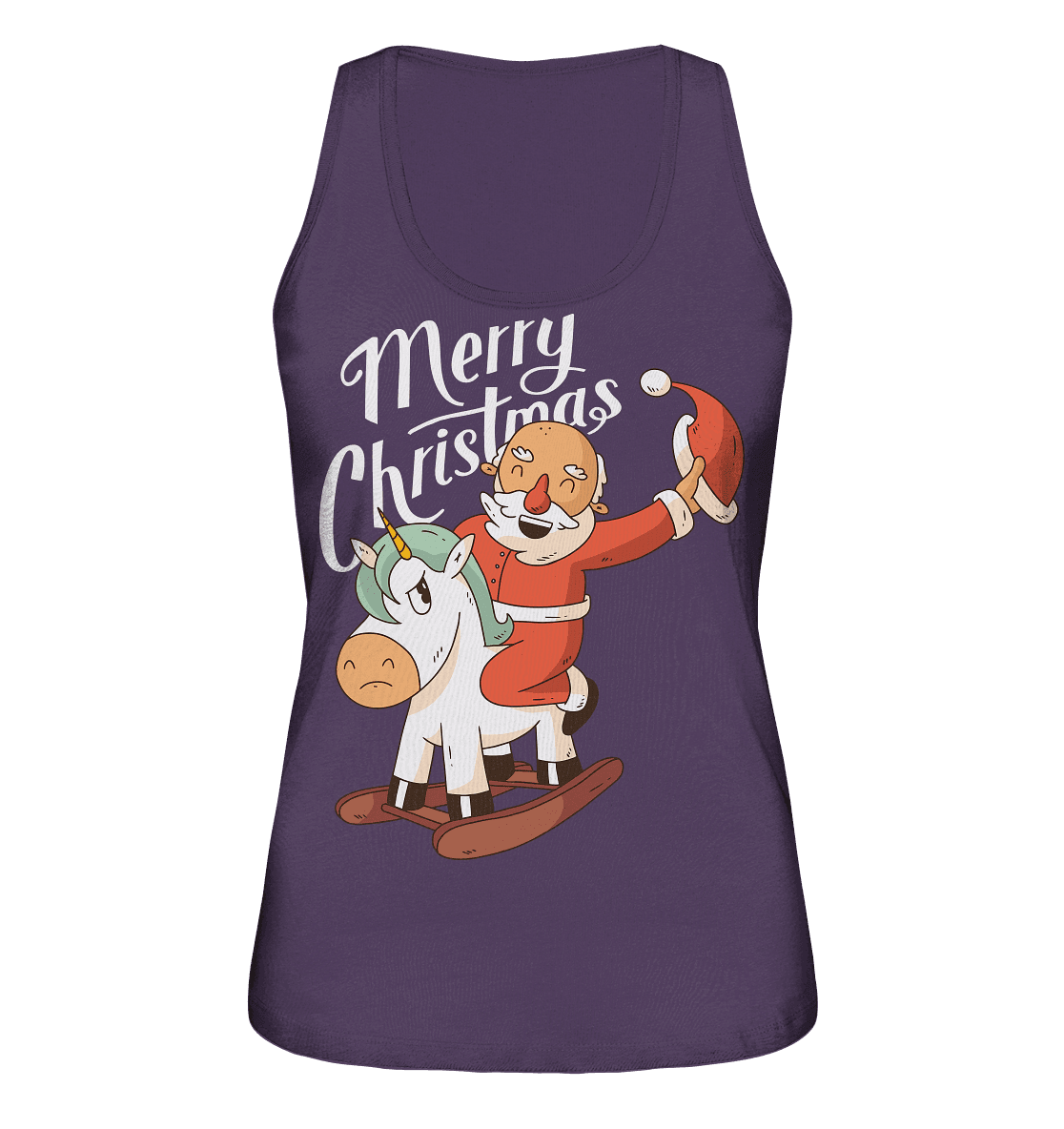 Weihnachten Nikolaus am Schaukelpferd Merry Christmas - Ladies Organic Tank-Top - Online Kaufhaus München