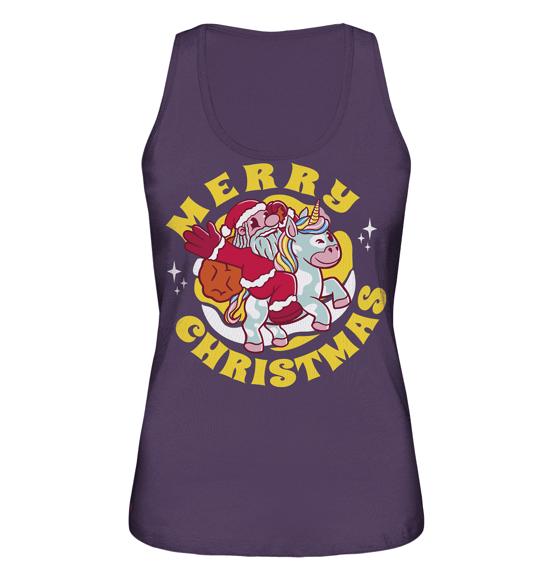 Nikolaus auf Einhorn reitend , Santa Claus Unicorn ,Merry Christmas - Ladies Organic Tank-Top - Online Kaufhaus München